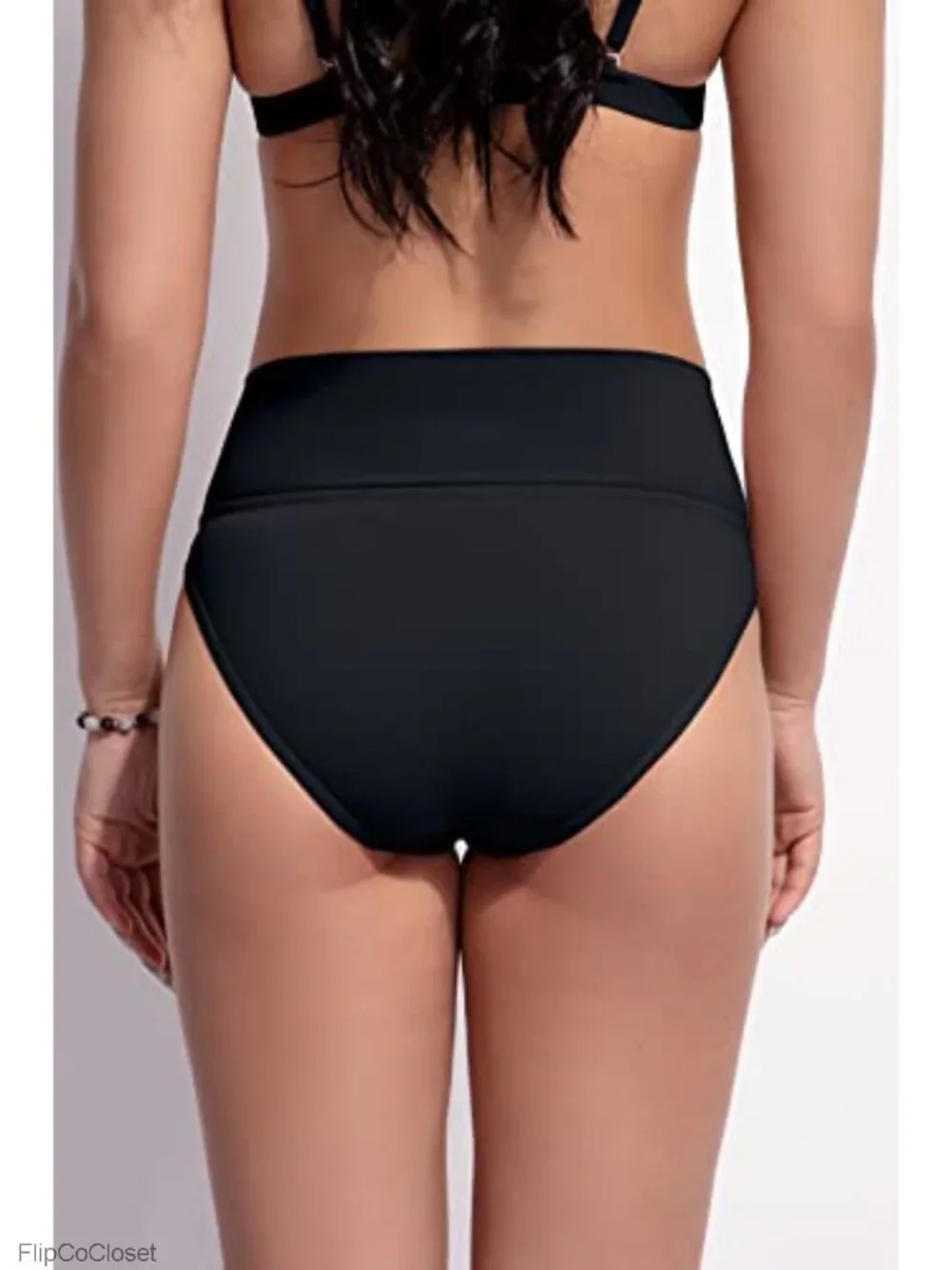 Period Swimwear Mid Waist Bikini Bottoms Full Coverage Menstrual Swimsuit UPF 50